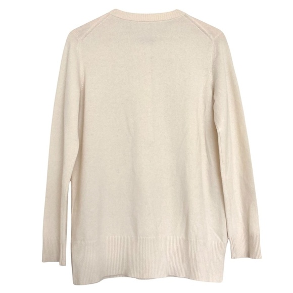 TORY BURCH Emily Cashmere Pullover Sweater Ruffle Pearl Buttons - Picture 9 of 12